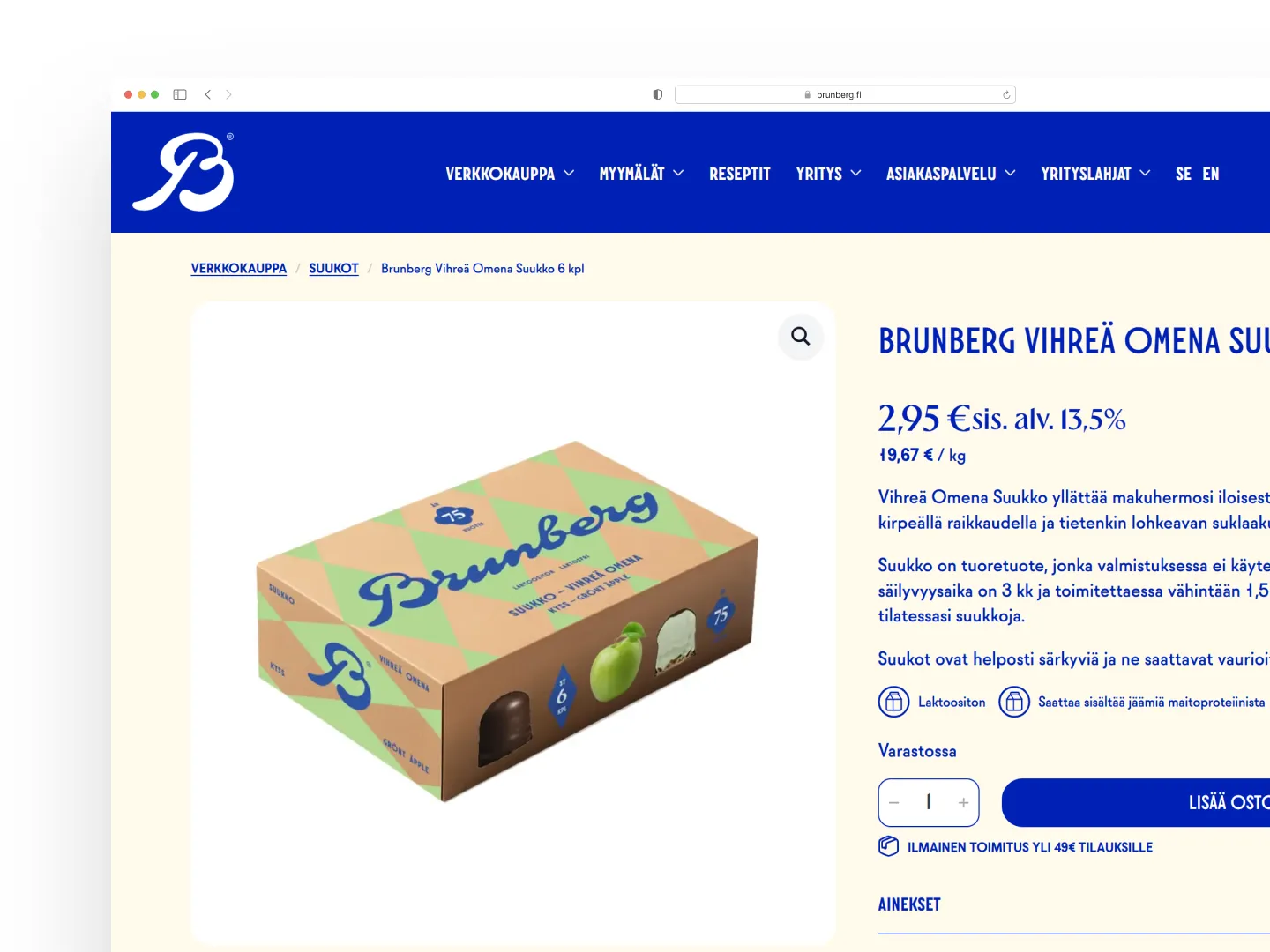 Brunberg Oy – verkkokauppa