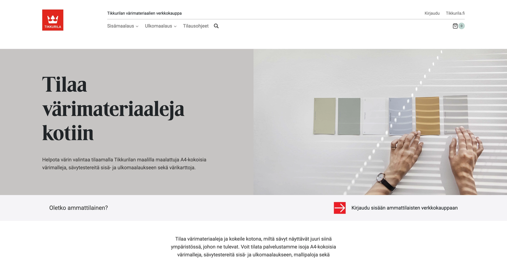 Tikkurila värimalliverkkokauppa
