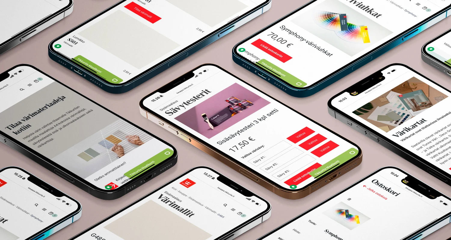 Verkkokaupan etusivu — esimerkki digitaalisesta asioinnista