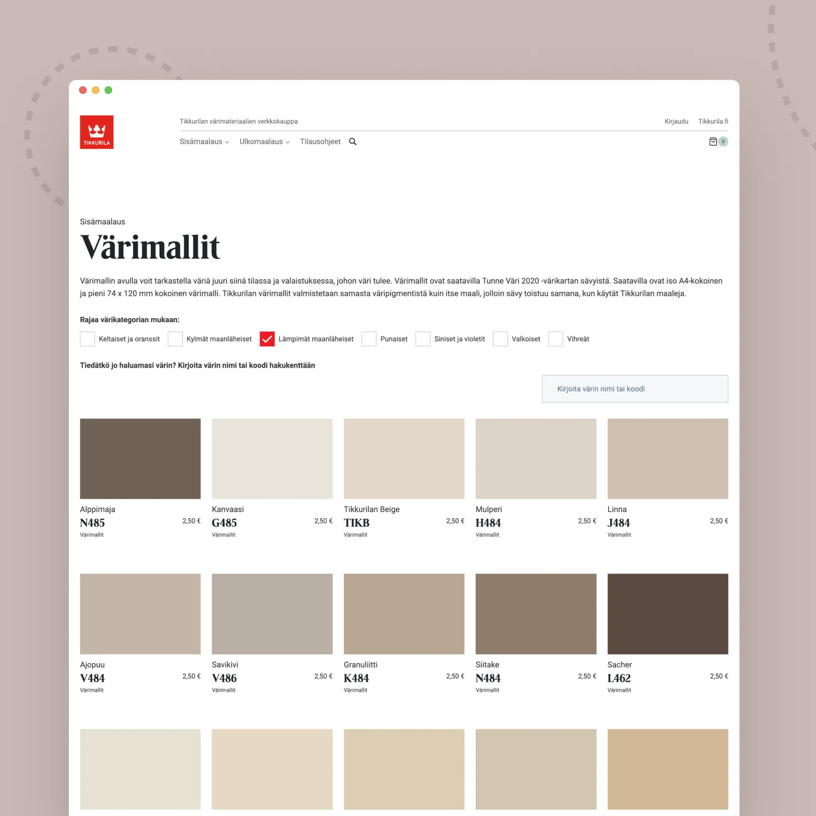 Tikkurila – Värimallien verkkokauppa