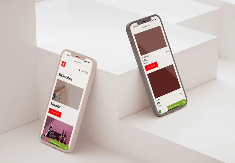 Tikkurilan värimallikauppa mobiilissa